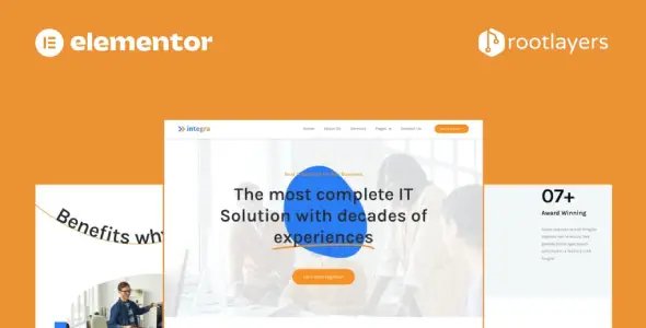 Integra – IT Solution & Services Elementor Pro Full Site Template Kit