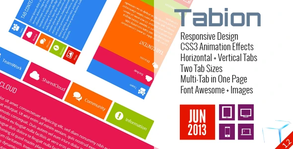 Tabion – Metro Tab Accordion Switcher CSS