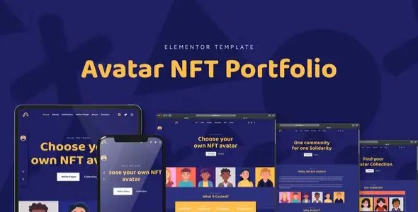 Avatar – NFT Portfolio Elementor Template Kit