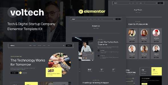 Voltech – Tech & Digital Startup Company Elementor Template Kit
